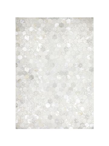 Kayoom Kurzflor Teppich Spark 210 in grau - silber - rechteckig