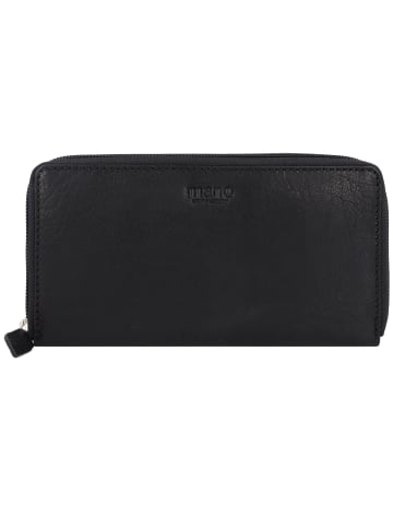 mano Don Simon Geldbörse Leder 19 cm in schwarz