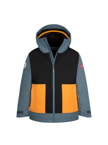 Trollkids Ski-Jacke "Rauland" in Schwarz/Stahlblau/Mango