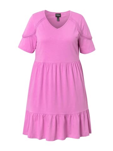 Ulla Popken Jerseykleid in kühles pink