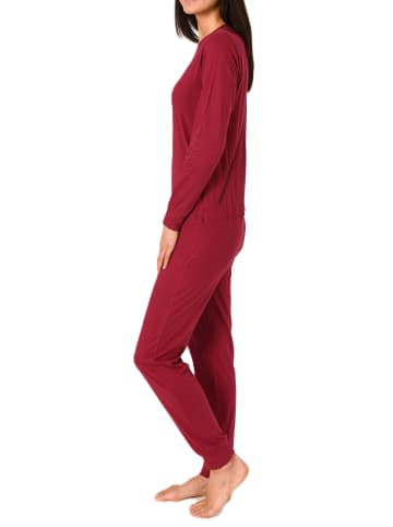 NORMANN Pflegeoverall langarm Reißverschluss Rücken - 88609 in beere