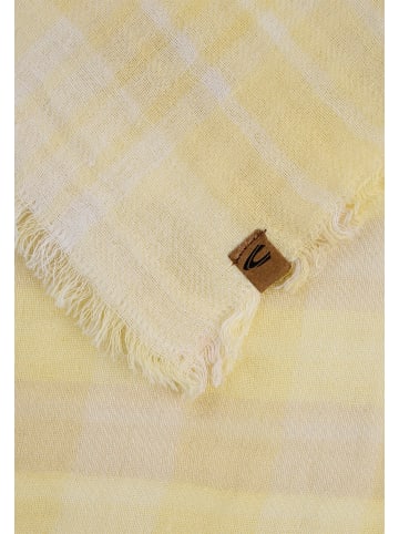 Camel Active Softer Webschal aus Baumwollmix in Limonengelb