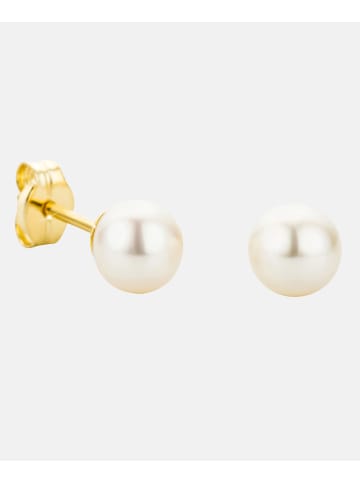 Diamant L'éternel Ohrringe aus 375 Gelbgold mit Perle