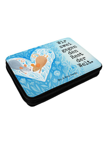 Mr. & Mrs. Panda Bleistiftetui Mäuse Herz Design mit Spruch in Weiß