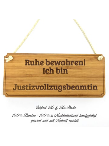 Mr. & Mrs. Panda Türschild Justizvollzugsbeamtin mit Spruch in Keine Angabe