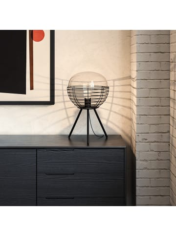 home24 Tischleuchte Malle in Schwarz
