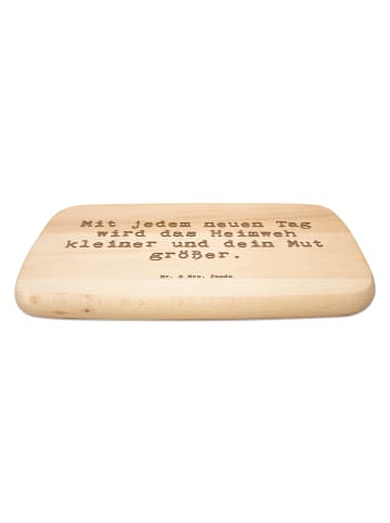 Mr. & Mrs. Panda Frühstücksbrettchen Spruch Heimweh überwinden M... in Transparent