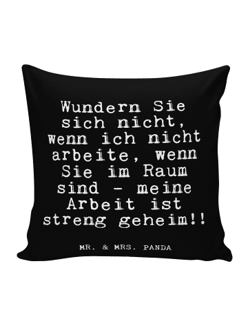 Mr. & Mrs. Panda Kissen Wundern Sie sich nicht,... mit Spruch in Schwarz