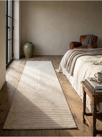 KADIMA DESIGN Läufer Geometrisch pflegeleicht Wohnzimmer Schlafzimmer Flur Esszimmer in Beige