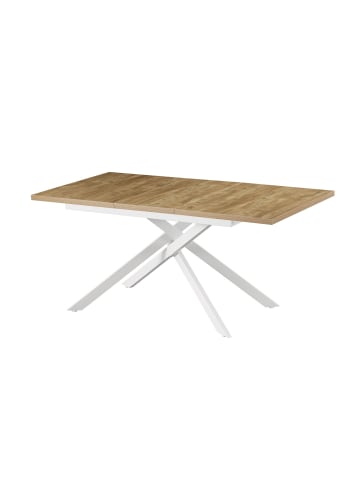 B&D Home Ausziehstisch LARS in Wildeiche - (B)120-160 x (H)76 x (T)80 cm