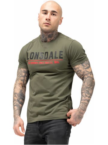 Lonsdale T-Shirt "Crantock T-Shirt Normale Passform" in Grün