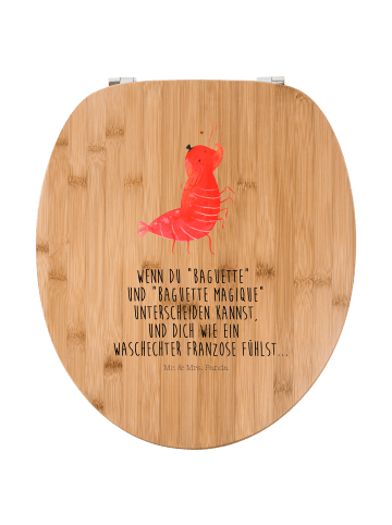 Mr. & Mrs. Panda Toilettendeckel Garnele Franzose mit Spruch in Braun