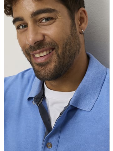 Bruno Banani Langarm-Poloshirt in blau