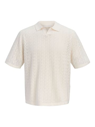 Jack & Jones Gestricktes Polo in Sea Salt