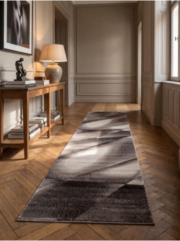 KADIMA DESIGN Teppich Kurzflor Waschbar Abstrakt ASPEN Strapazierfähig OEKO-TEX in Braun