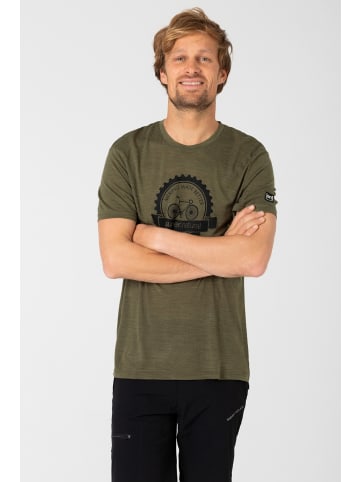 super.natural Merino T-Shirt M SPROCKET TEE in olivgrün