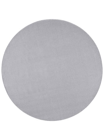 Kurzflor Teppich Nasty in Silber