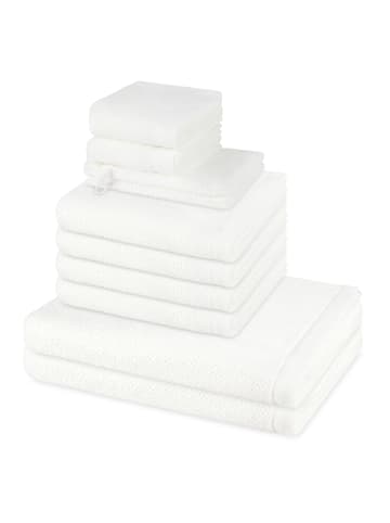 Möve 2 X Wasch- 2 X Gäste- 2 X Dusch- 2 X Handtuch im Set Bliss in Snow