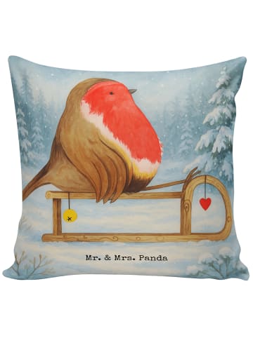 Mr. & Mrs. Panda Kuschelkissen Rotkehlchen Schlitten Design ohne... in Weiß