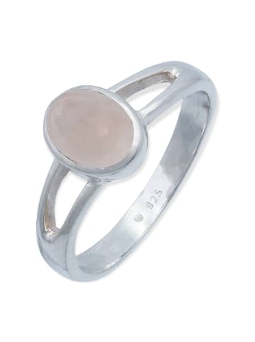 mantraroma 925er Silber - Ringe mit Rosenquarz