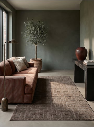 KADIMA DESIGN Läufer Geometrisch pflegeleicht Wohnzimmer Schlafzimmer Flur Esszimmer in Braun