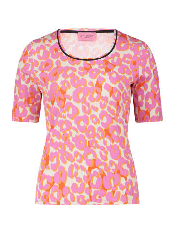 Betty Barclay Basic Shirt mit Rippenstruktur in Pink/Orange