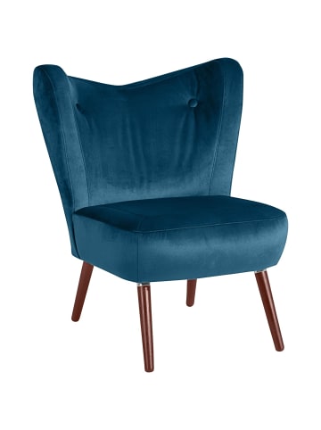 others SESSEL Kathy Bezug Samtvelours Buche nussbaum dunkel / petrol