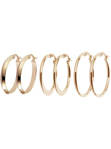 Adeliás Damen Ohrringe – Creole aus Edelstahl in gold