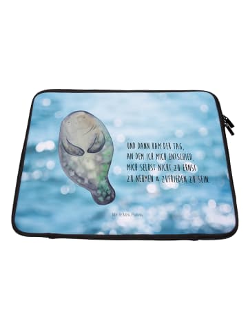 Mr. & Mrs. Panda Notebook Tasche Seekuh Happy mit Spruch in Oceanblue