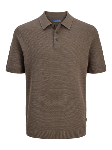 Jack & Jones Gestricktes Polo in Morel 1