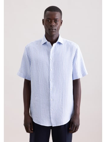 Seidensticker Leinenhemd Regular in Mittelblau