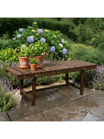 relaxdays Gartenbank in Geflammt - (B)110 x (H)35 x (T)38 cm