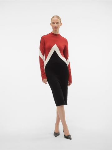 Vero Moda Strickkleid in Red Ochre