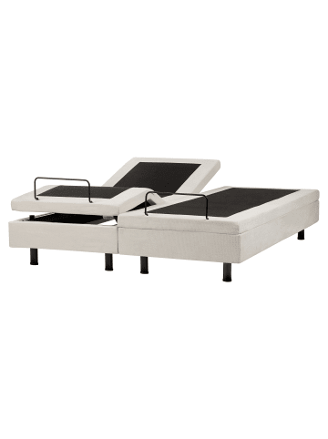 Beliani 4-tlg Doppelbett CASTELLAN in Beige/Schwarz