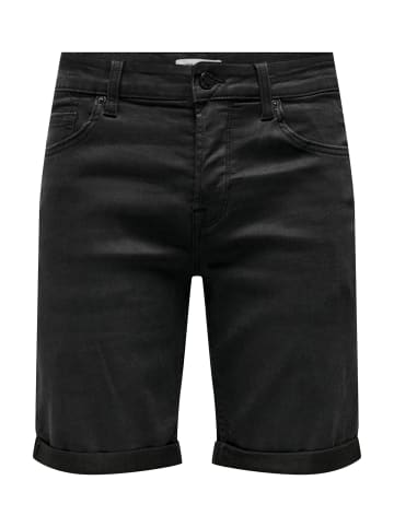 Only&Sons Shorts 'PLY REG BLK JOG SHT PK 8581 DNM' in schwarz