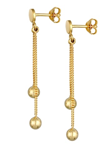 Elli Ohrringe 925 Sterling Silber Kugel, Plättchen in Gold