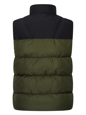 Rusty Neal Gepolsterte Colorblock Puffer-Steppweste Warm Outdoor in Khaki