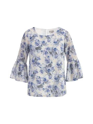 Usha Damen Bluse in Blau Weiss