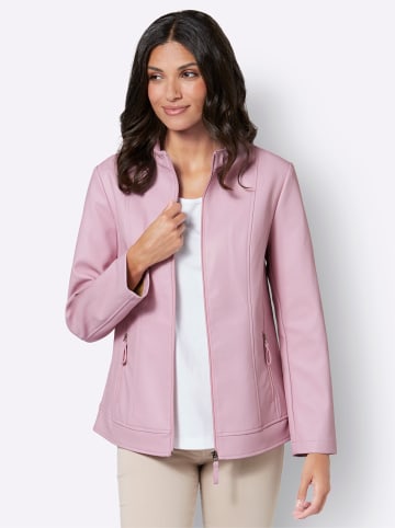 Sieh an! Lederimitatjacke in rosé
