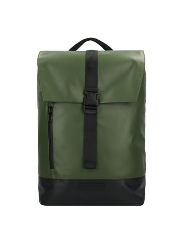 Greenburry Upcycled Tarpaulin Daypack 45 cm Laptopfach in olive-black