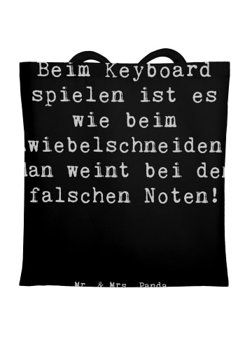 Mr. & Mrs. Panda Tragetasche Keyboard Tränen mit Spruch in Schwarz