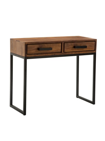 FineBuy Konsolentisch in Braun / Sheesham / 90x36x77