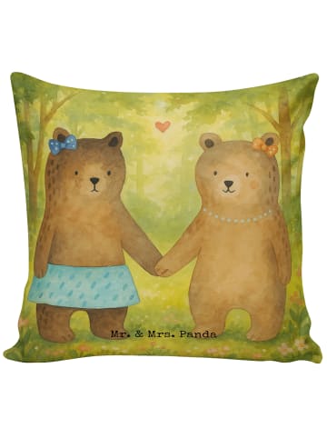 Mr. & Mrs. Panda Kopfkissen Bär Freundin Design ohne Spruch in Weiß