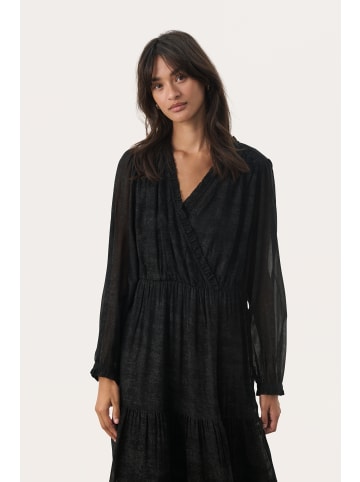 PART TWO Kleid MunyaPW Lockere Passform in Black Scratch Print