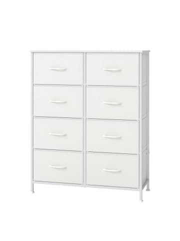 SONGMICS Kommode Bellah in Weiß - (B)76.7 x (H)95.2 x (T)30 cm