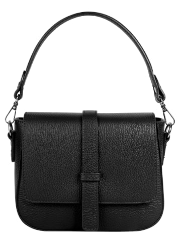 Samantha Look Umhängetasche echt Leder in schwarz