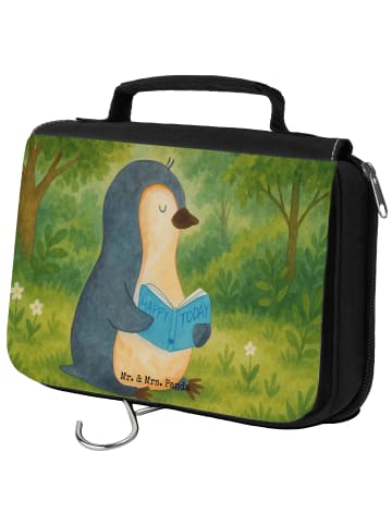 Mr. & Mrs. Panda Kosmetiktäschchen Pinguin Buch Design ohne Spruch in Weiß
