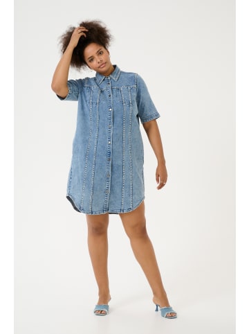 KAFFE curve Denimkleid KCdarina in Washed Blue Denim