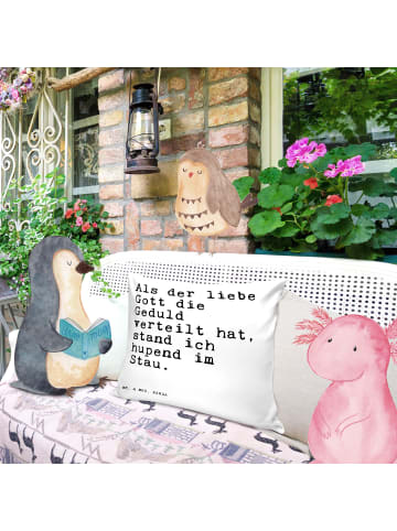 Mr. & Mrs. Panda kissen für sofa Als der liebe Gott... mit Spruch in Weiß