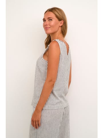 Kaffe Ärmellose Bluse KAmilia Regular fit in Chalk/Black Stripe